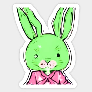 Jitters the Hyper Anime Easter Bunny (MD23ETR031c) Sticker